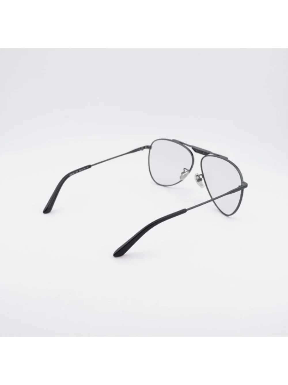 Balenciaga BB0244S 004 Sunglasses Gunmetal Aviator Frame, Light Grey Lenses